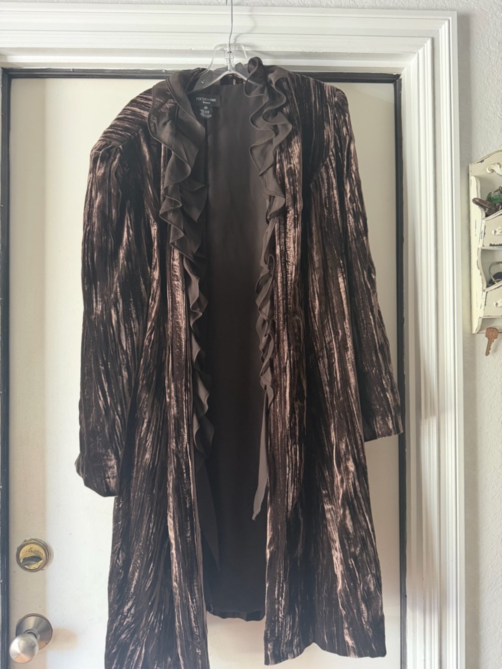 Focus 2000 Brown Women's Coat - Lux Velvet Finish